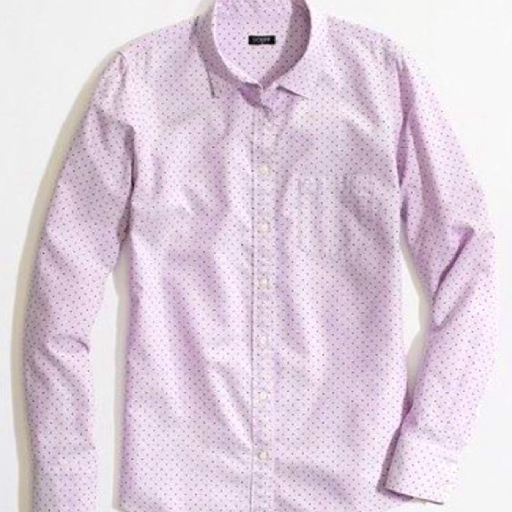 🔥J Crew 🔥Oxford Button Down Polka Dot Shirt